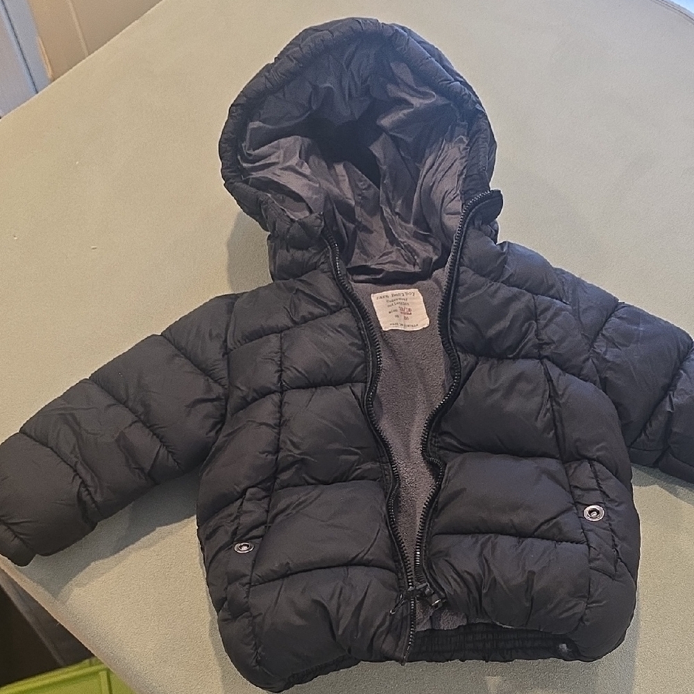 Zara Kids Charcoal Puffer Jacket